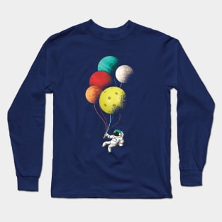 Pickleball Player Astronaut Space Lover Long Sleeve T-Shirt